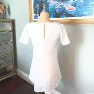 White Sheer Back Blouse